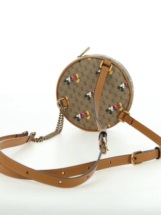 GUCCI Micro GG Supreme Disney Backpack PVC Beige Gold 603730 Auth main image 12